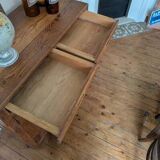 Vintage Parisian Buffet - Patinated Blonde Pine - 100x100cm