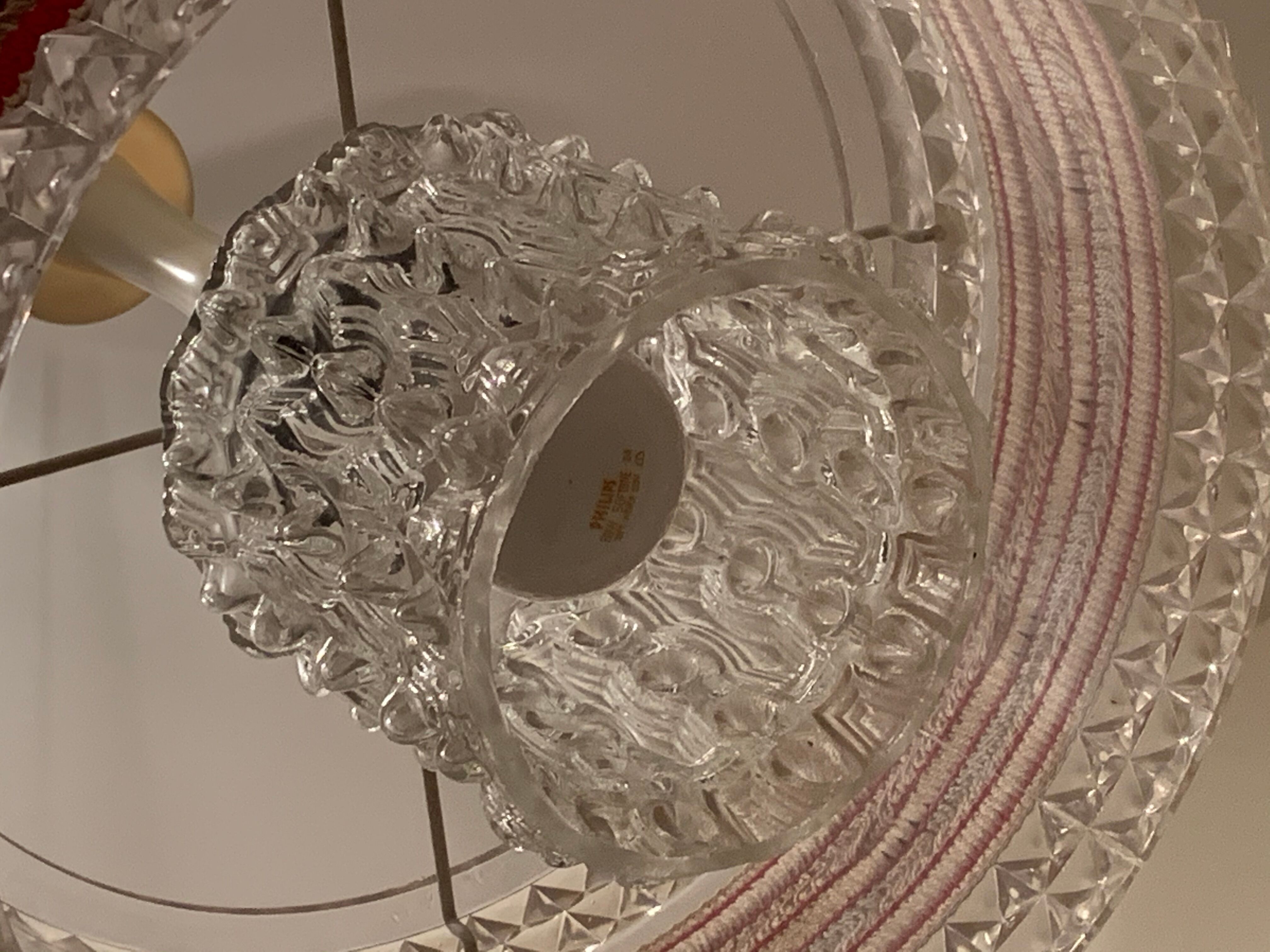Suspension verre et plexiglas 1970