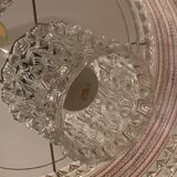 Glass and plexiglass pendant light, 1970