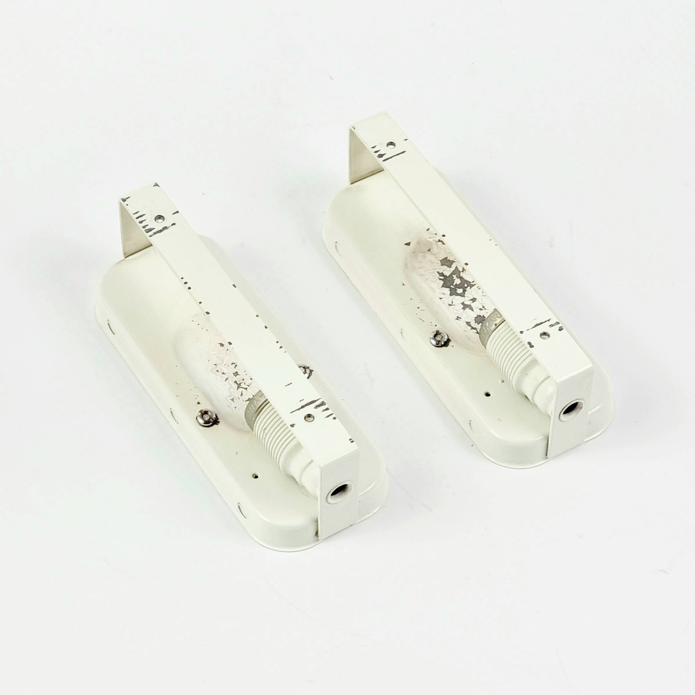 Pair of Mid-Century Glass & Chrome Wall Lamps from Kaiser, Germany, 1960s