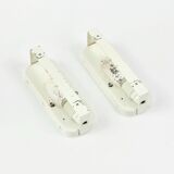 Pair of Mid-Century Glass & Chrome Wall Lamps from Kaiser, Germany, 1960s