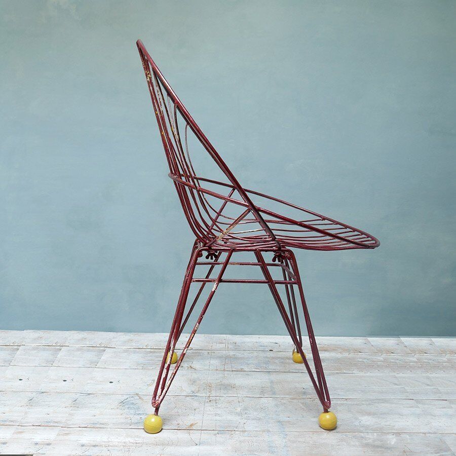 Metal basket Chair years 50