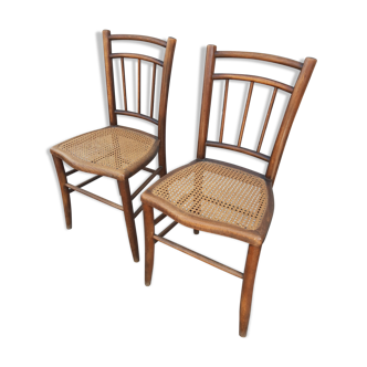 Pair of canna bistro chairs