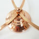 Pair of vintage 1950 copper & glass wall lamps