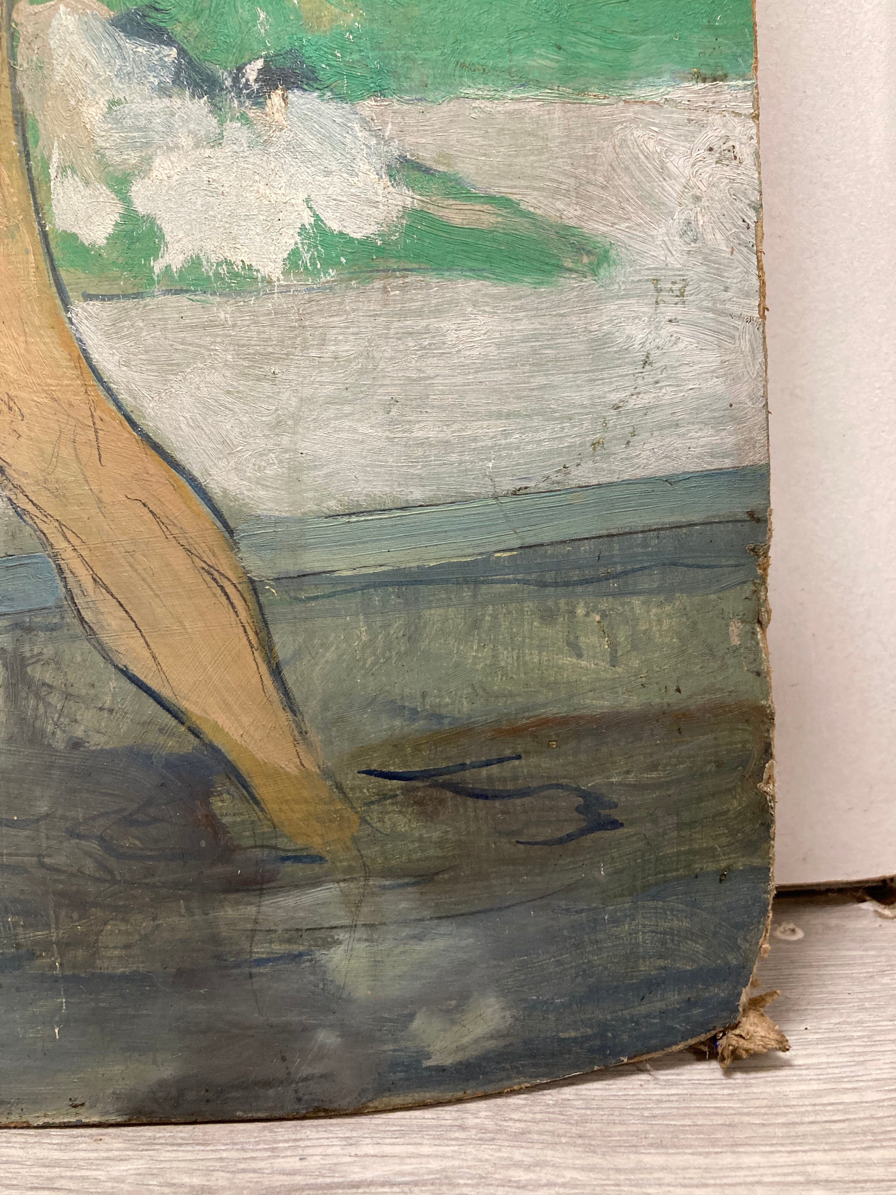 Oil on sign "The Three Graces"