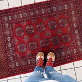 Handmade Indian Indian vintage rug 100cm x 151cm 1950s