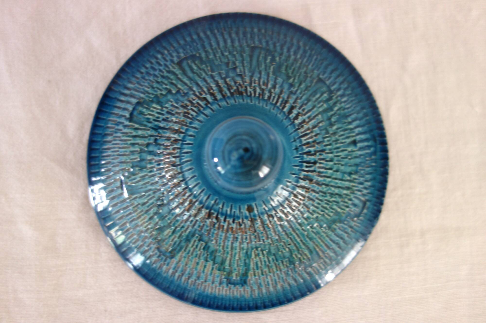 Vase couvert céramique style Bitossi, Italie années 70