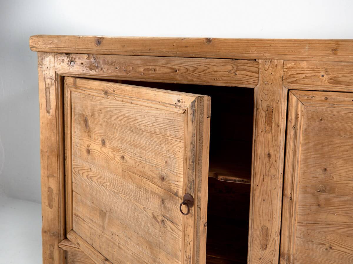 Antique wooden three-door sideboard (circa 1920)