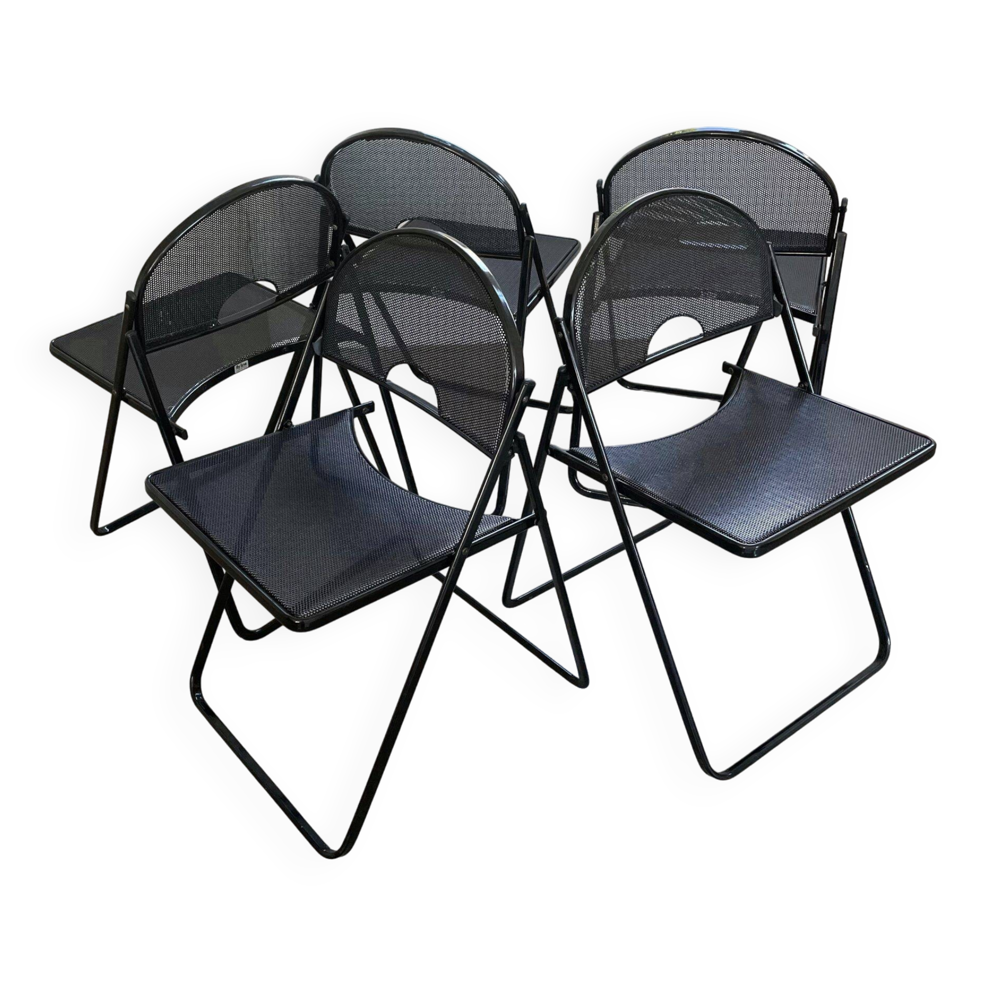 5 chaises pliantes vintage par Fly line, Italie