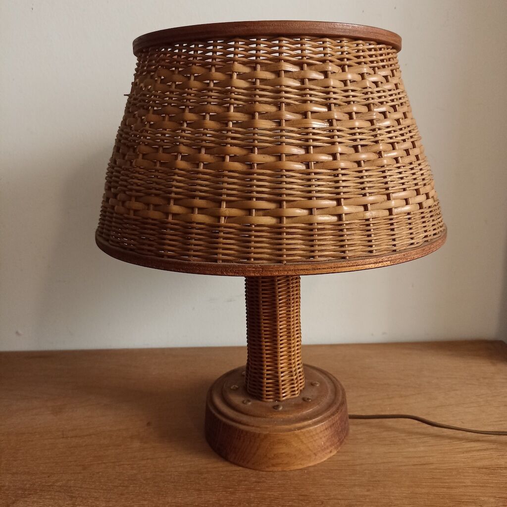 Rattan lamp from the 70s