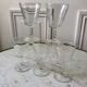 Lot de 5 petits verres à vin en verre cristallin années 50-60
