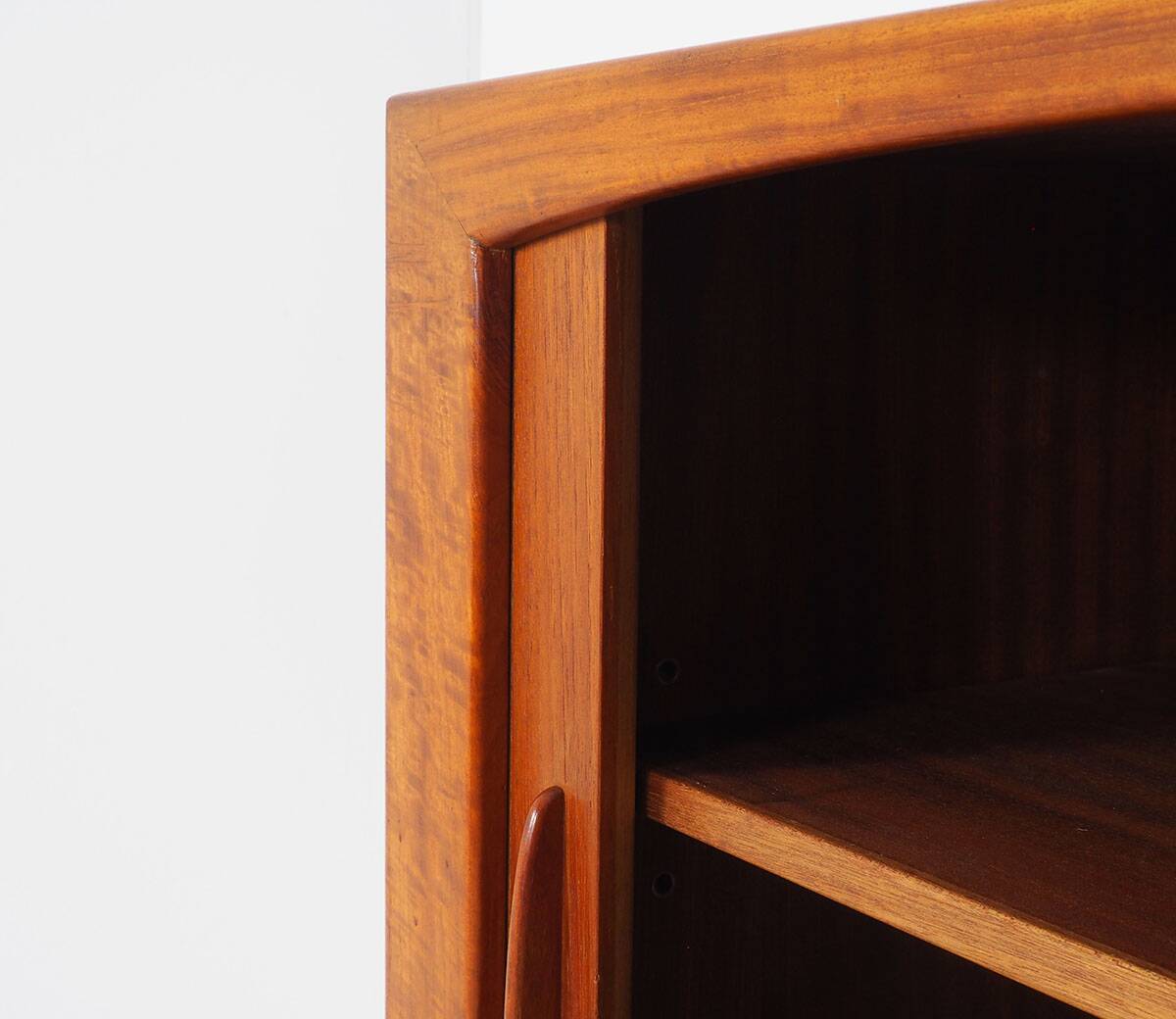 Danish Highboard with Tambour Doors, 1960s