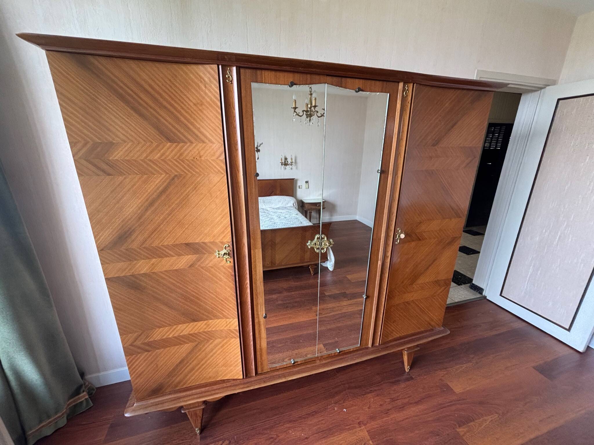 Art Deco wardrobe with mirror