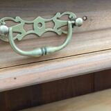 Parisian art deco 2-part sideboard renovated in solid oak and marble 1940 152c