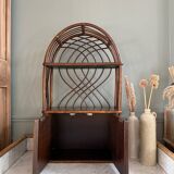 Vintage rattan shelf