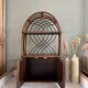 Vintage rattan shelf
