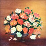 Miniature orange bouquet table
