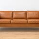 Vintage Danish mid-century 3-person Stouby sofa in cognac leather, 1960s