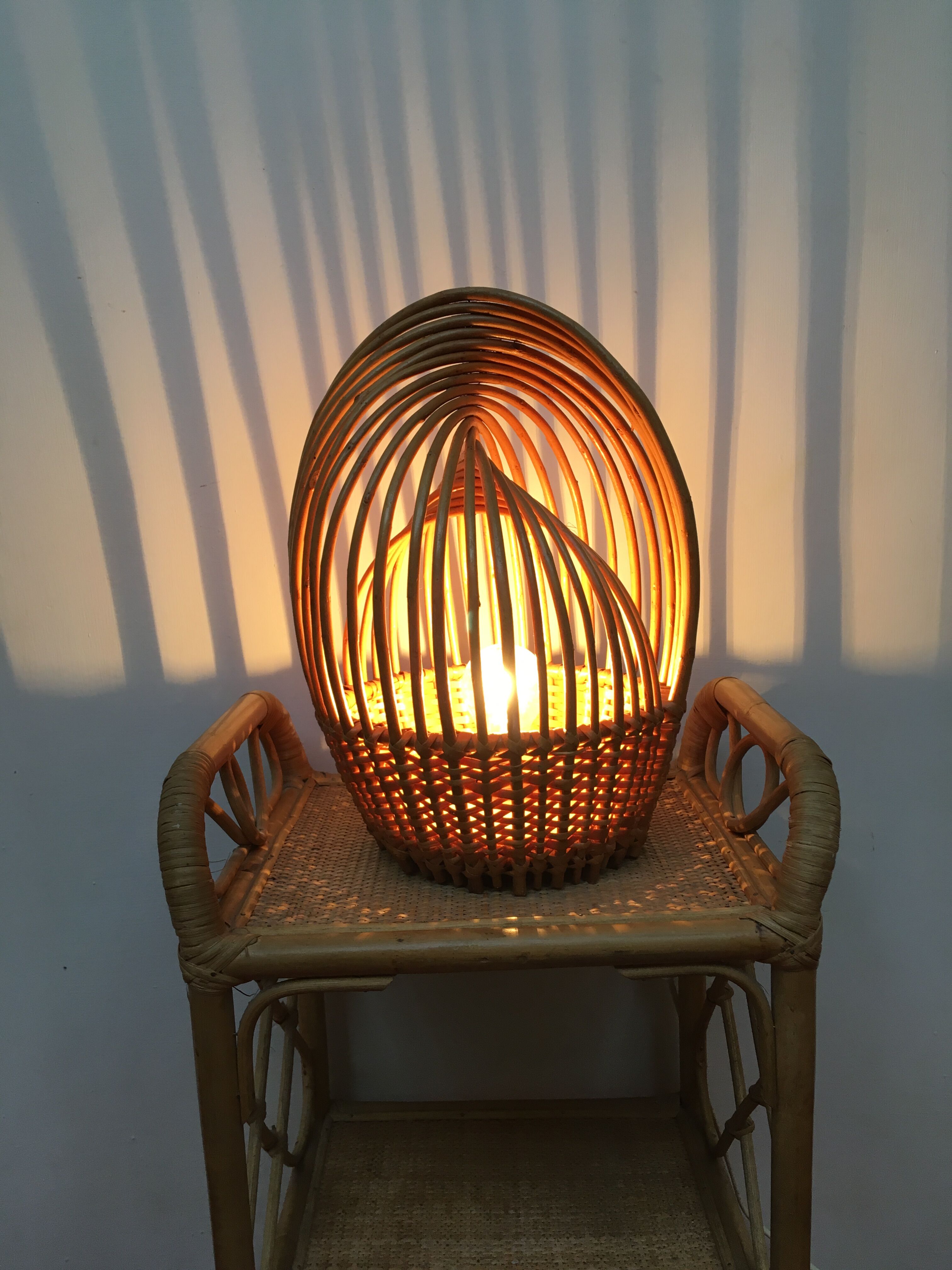 Vintage rattan lamp