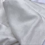 Vintage white tablecloth with lilacs, monogrammed GSS