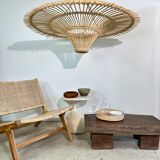 Suspension rattan saucer iron frame D:120 H:60