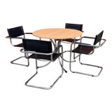 Italian round Effezeta dining table with chairs, 1990s, set of 5