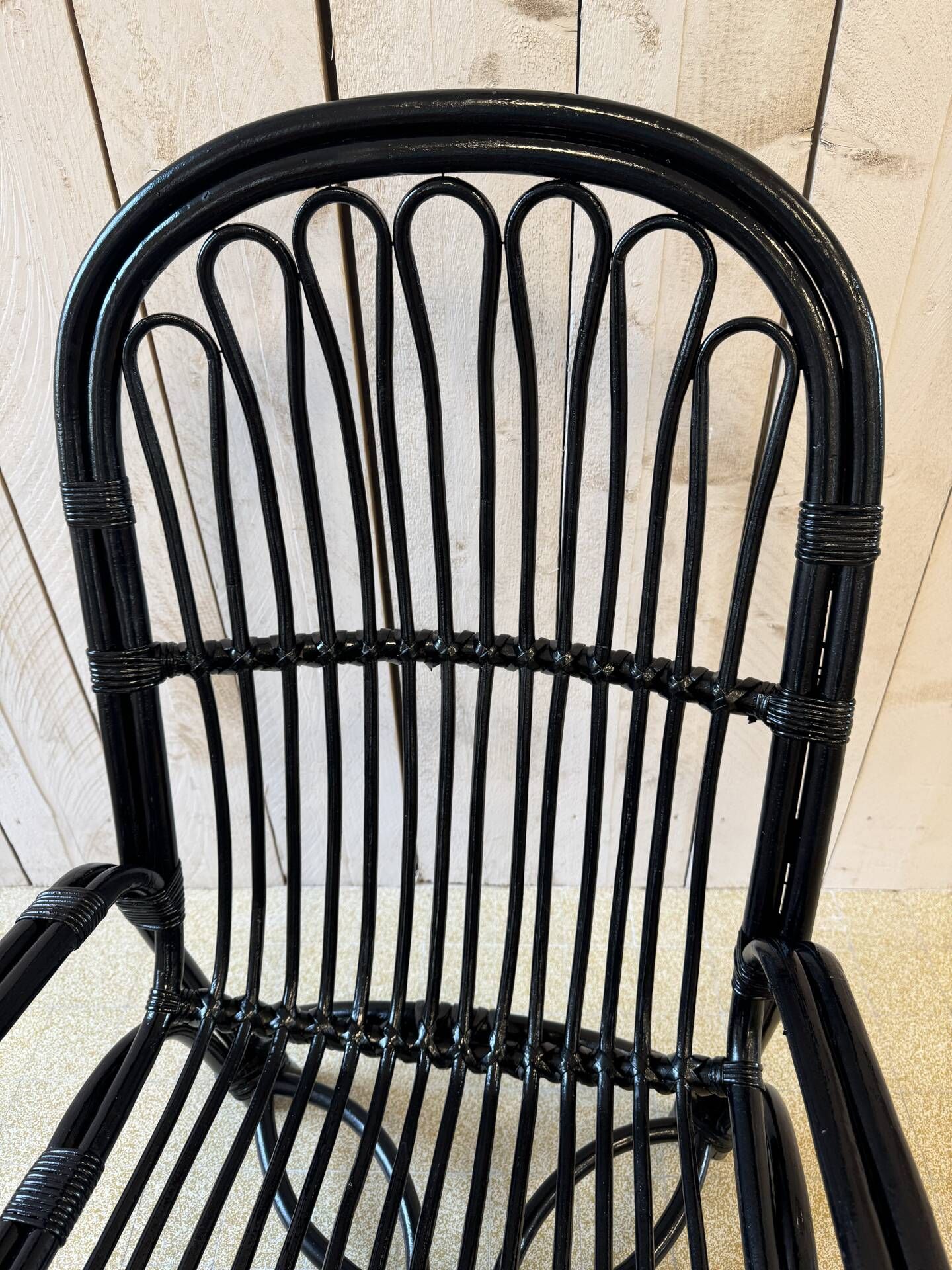 Bamboo and rattan armchair