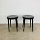 Pair of black Baumann stools, 1960s