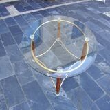 70s oval coffee table