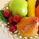 Fruit basket, ceramics, interior or table decoration, 1960