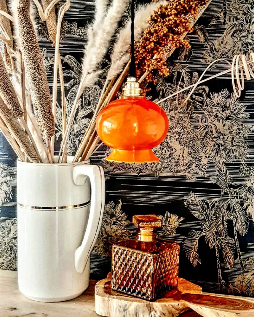 Vintage orange lamp