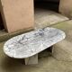 Table basse ovale en marbre