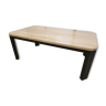Table basse en acier et bois