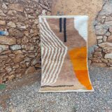 Handmade Moroccan wool rug, 250cm x 150cm, unique piece.