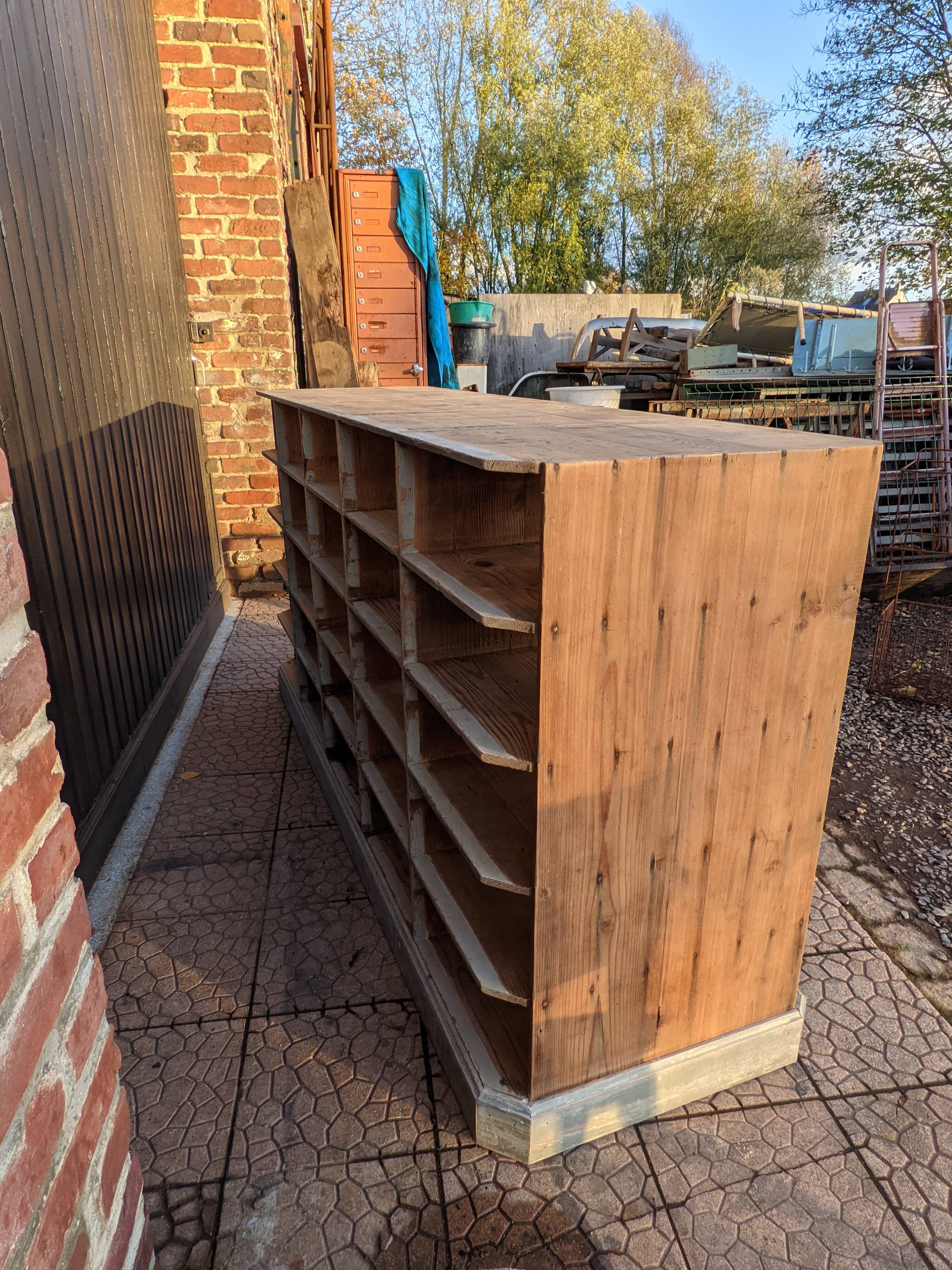 Wooden locker cabinet