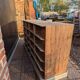 Wooden locker cabinet