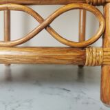Furniture shelf vintage rattan and bamboo