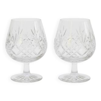 2 verres à cognac en cristal d'Édimbourg, modèle Lomond