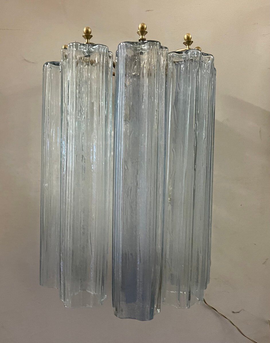 Italian Tube Wall Lights in Murano Glass, Set of 2