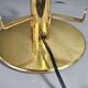 Table lamp blown glass & gold metal Italy vintage 70/80s