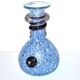 Vase vintage en verre soufflé et pâte de verre bleu et violet, Italie