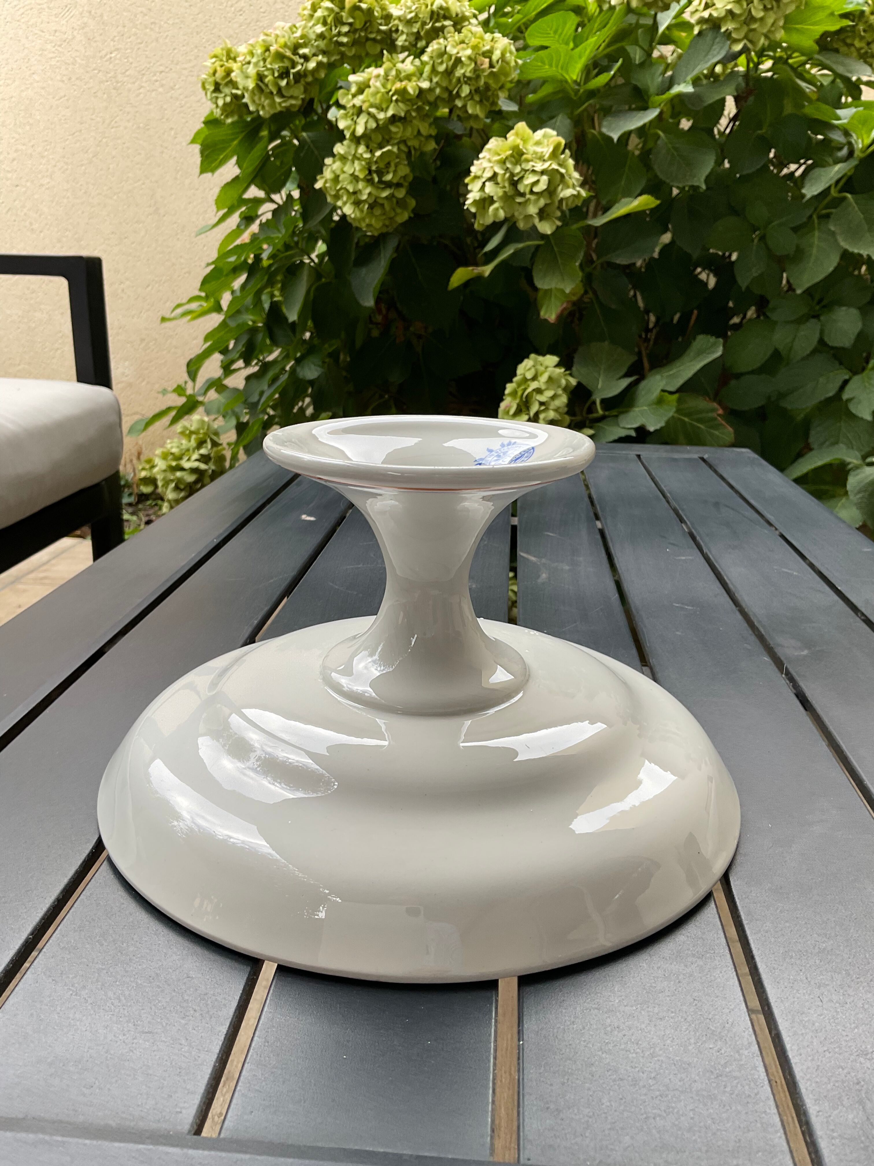 Set of 2 heel plates and one compote dish art deco, Boch La Louvière