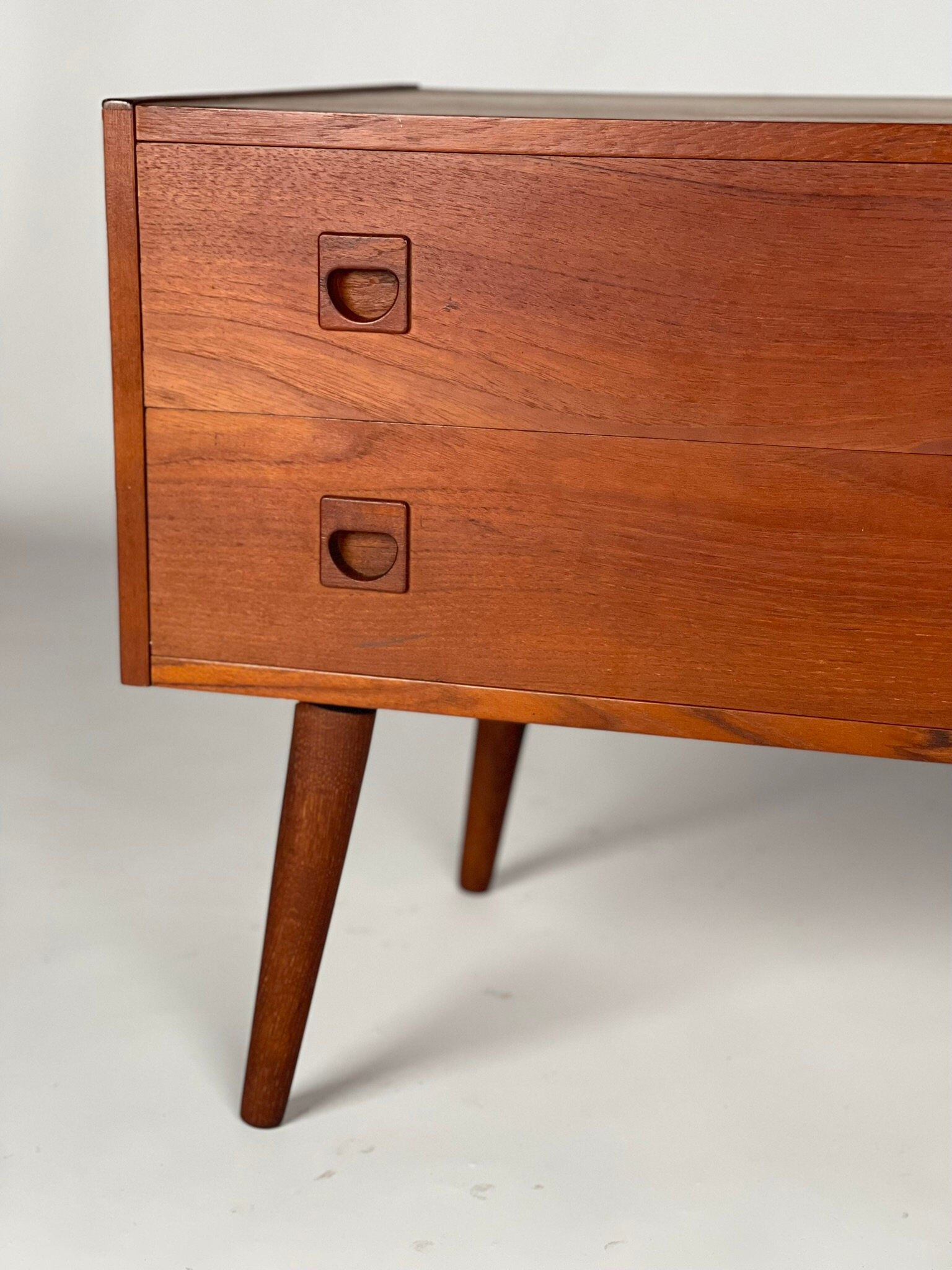 Scandinavian teak chest of drawers from the 1960s.