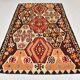 159x249Cm Soft Orange and Red Vintage Kilim Rug, Bohemian Kilim Rug