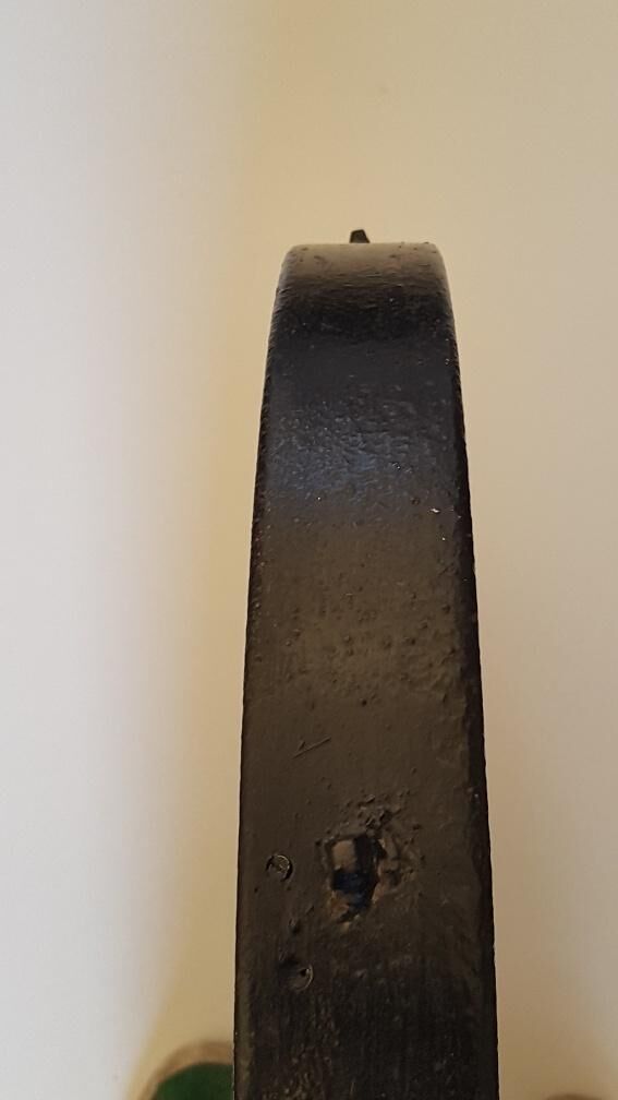 Round mirror wrought iron years 50 brutalist 50x50cm