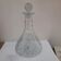 Cut glass carafe, diamond pattern & diamond-shaped stopper, 1960s