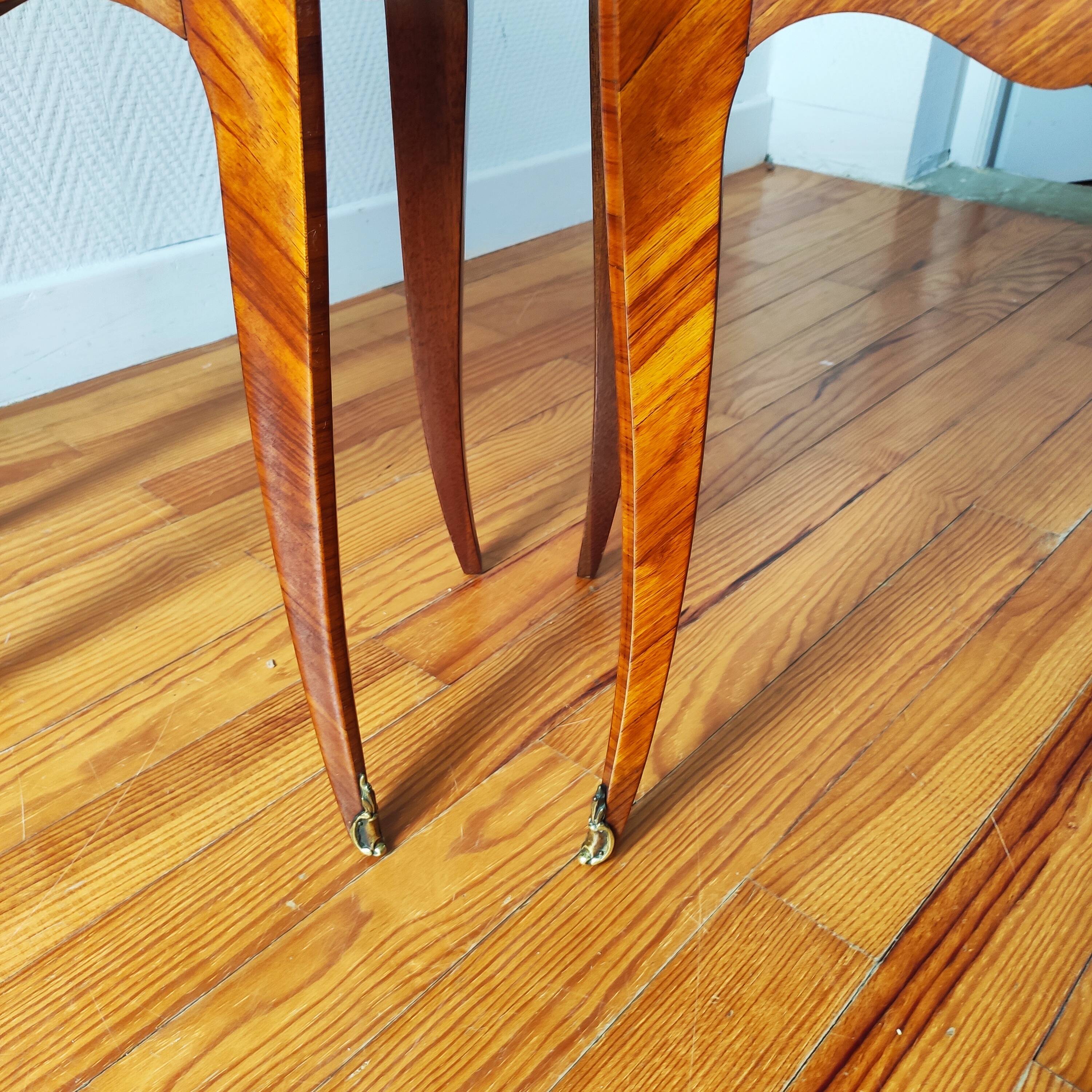 Pair of French Louis XV style bedside tables.