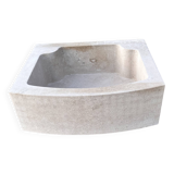 Rounded stone sink