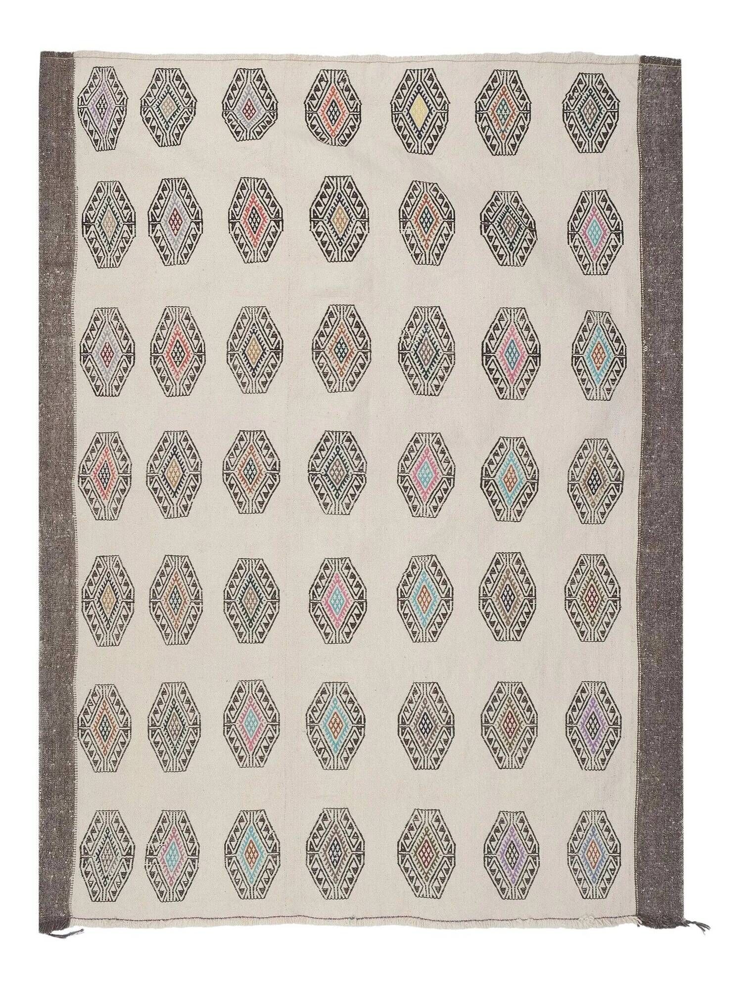 Vintage hand-embroidered textile 163x220 cm