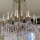 Lustre en bronze doré et crystal